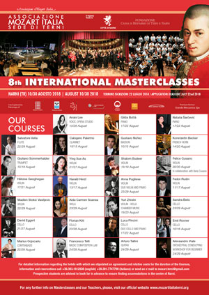 CORSI E DOCENTI - 8th International Masterclasse