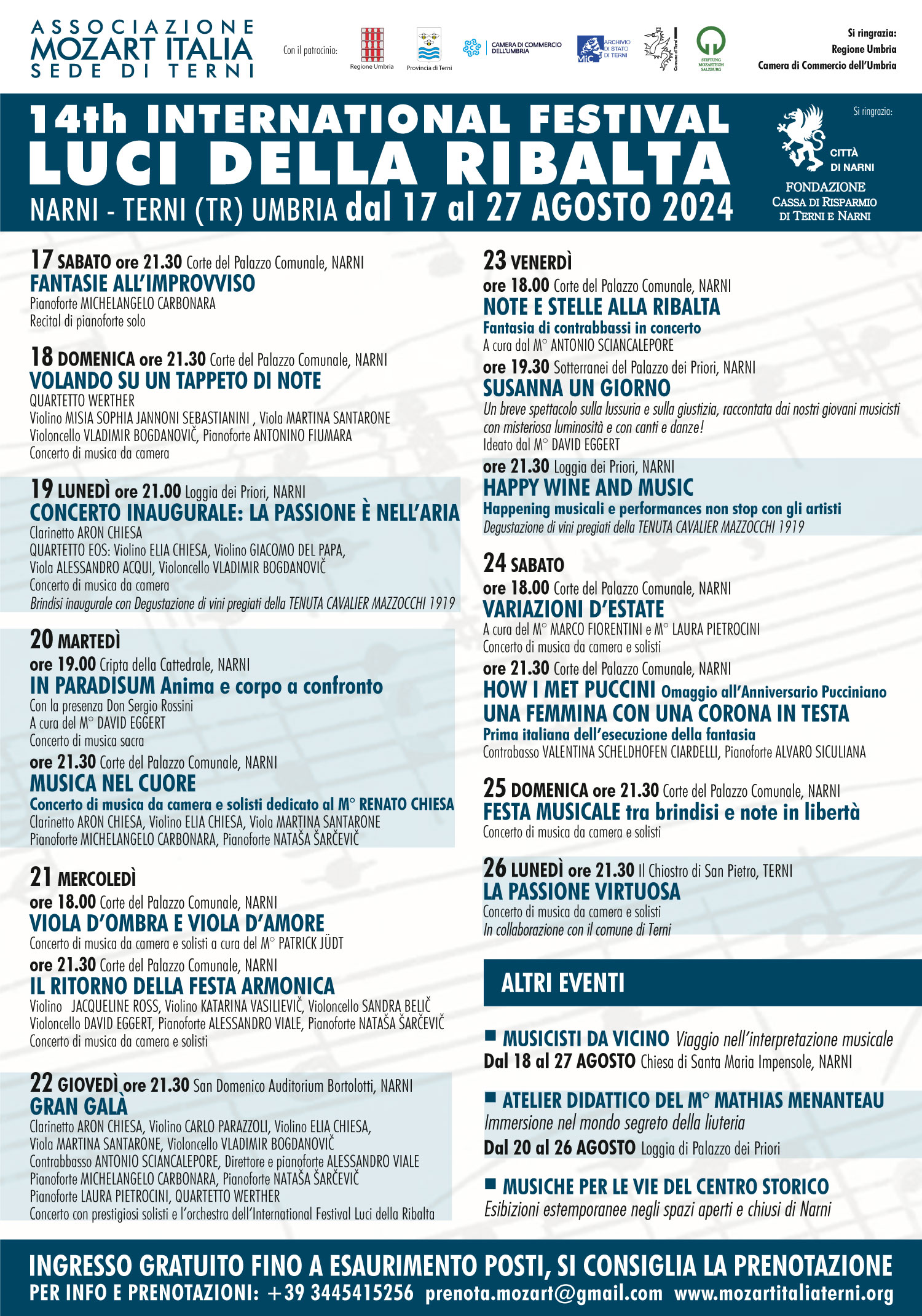 MANIFESTO LUCI DELLA RIBALTA 2024 MOZART ITALIA TERNI